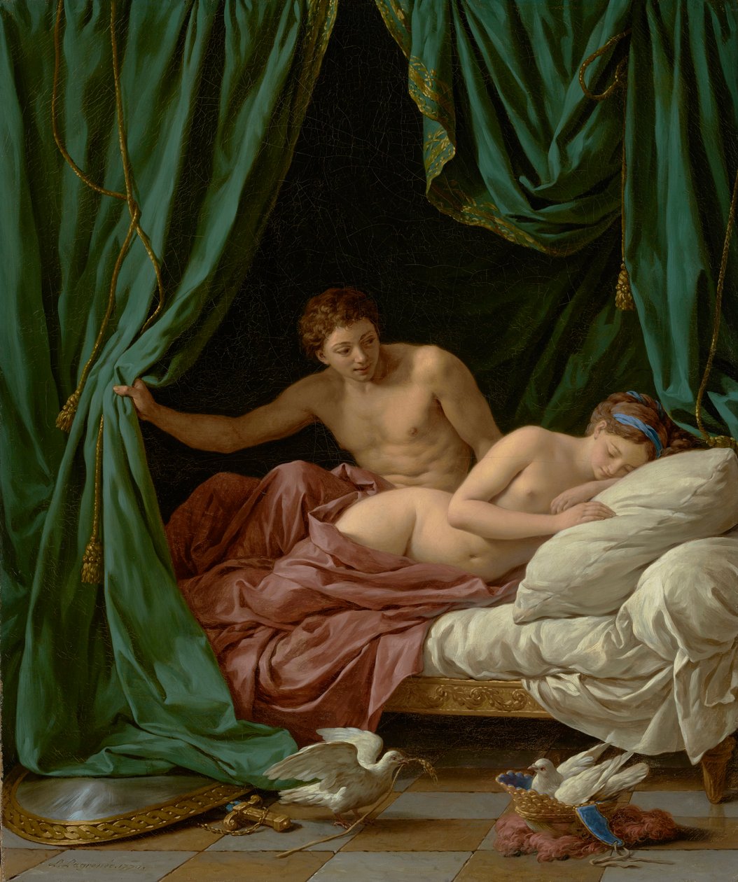 Mars i Wenus, Alegoria Pokoju, 1770 autorstwa Louis Jean François Lagrenée