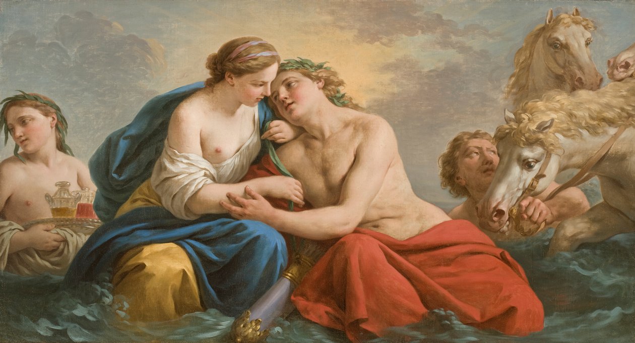 Zachód słońca, 1772 autorstwa Louis Jean François Lagrenée