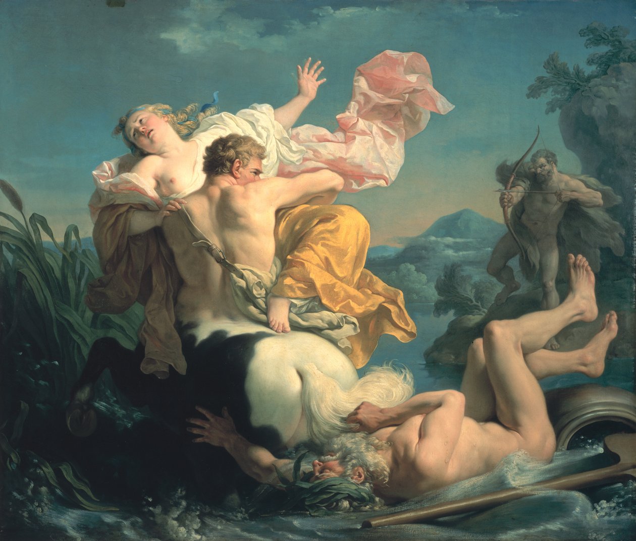 Uprowadzenie Dejaneiry przez Centaura Nessusa, 1755 autorstwa Louis Jean François Lagrenée