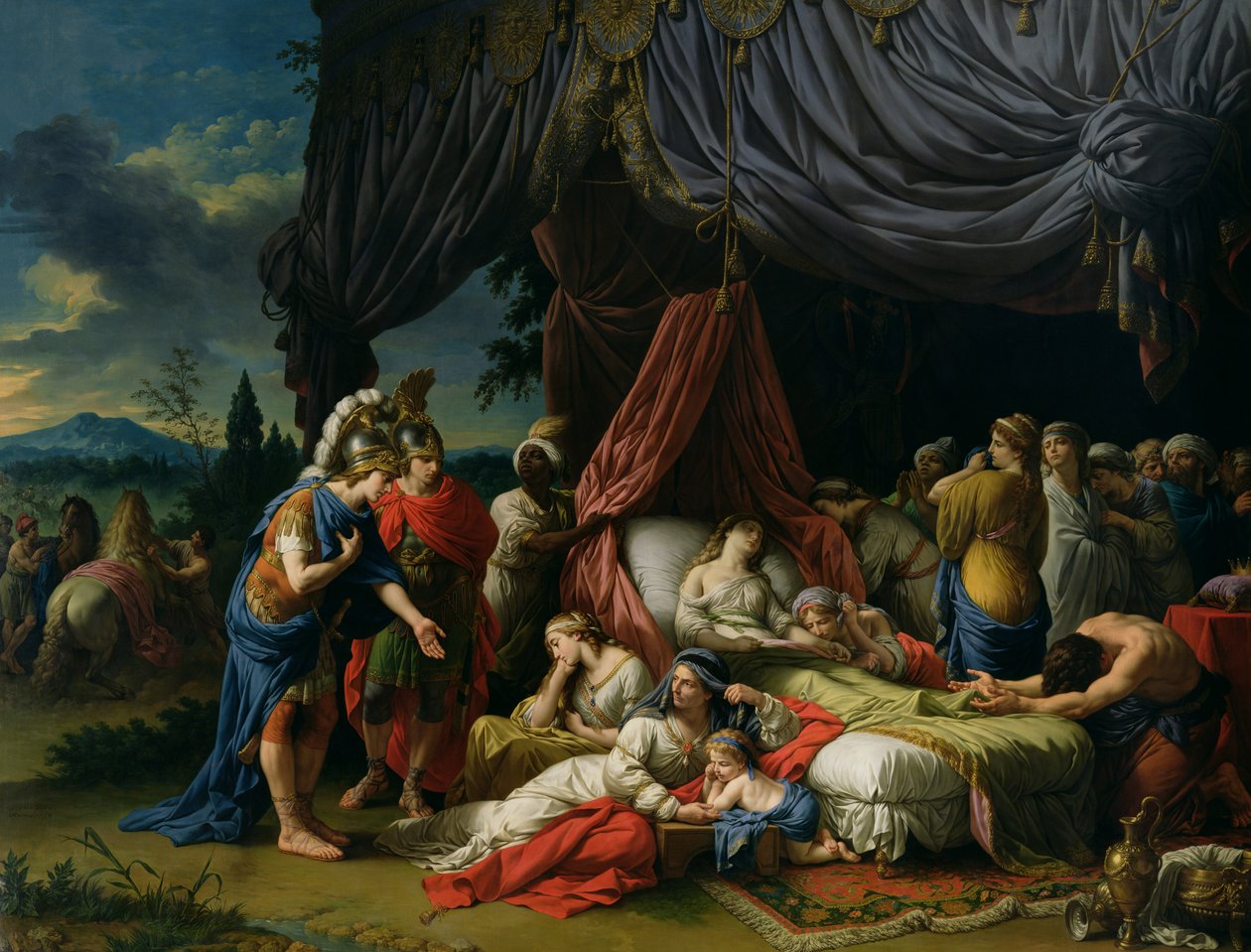 Śmierć żony Dariusza III (399-330 pne) 1785 autorstwa Louis Jean François Lagrenée