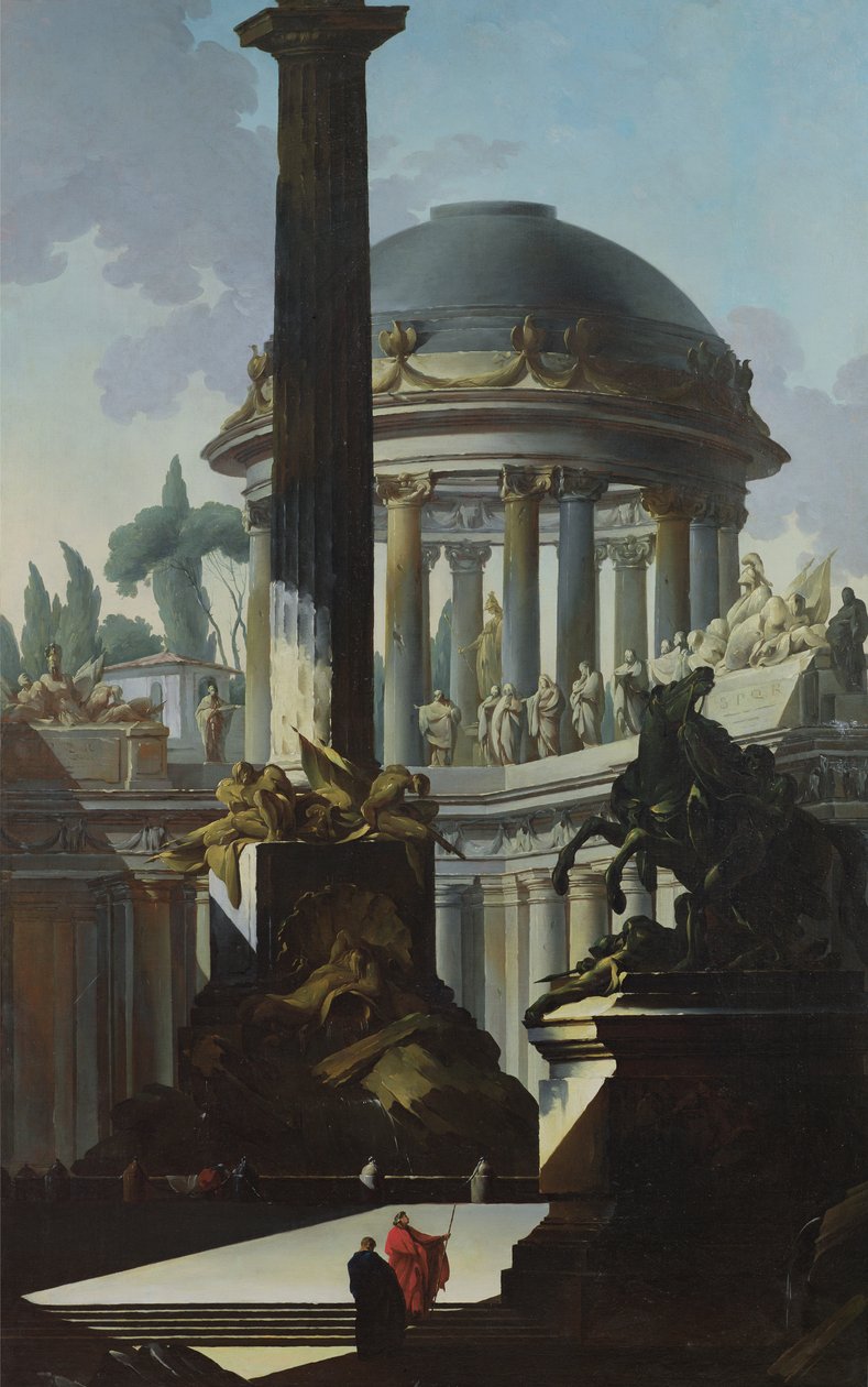 Krajobraz architektoniczny lub Capriccio autorstwa Louis Joseph Le Lorrain