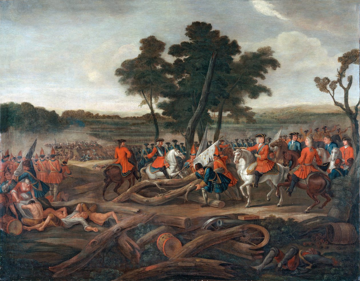 Bitwa pod Malplaquet, 11 września 1709, c.1713 autorstwa Louis Laguerre