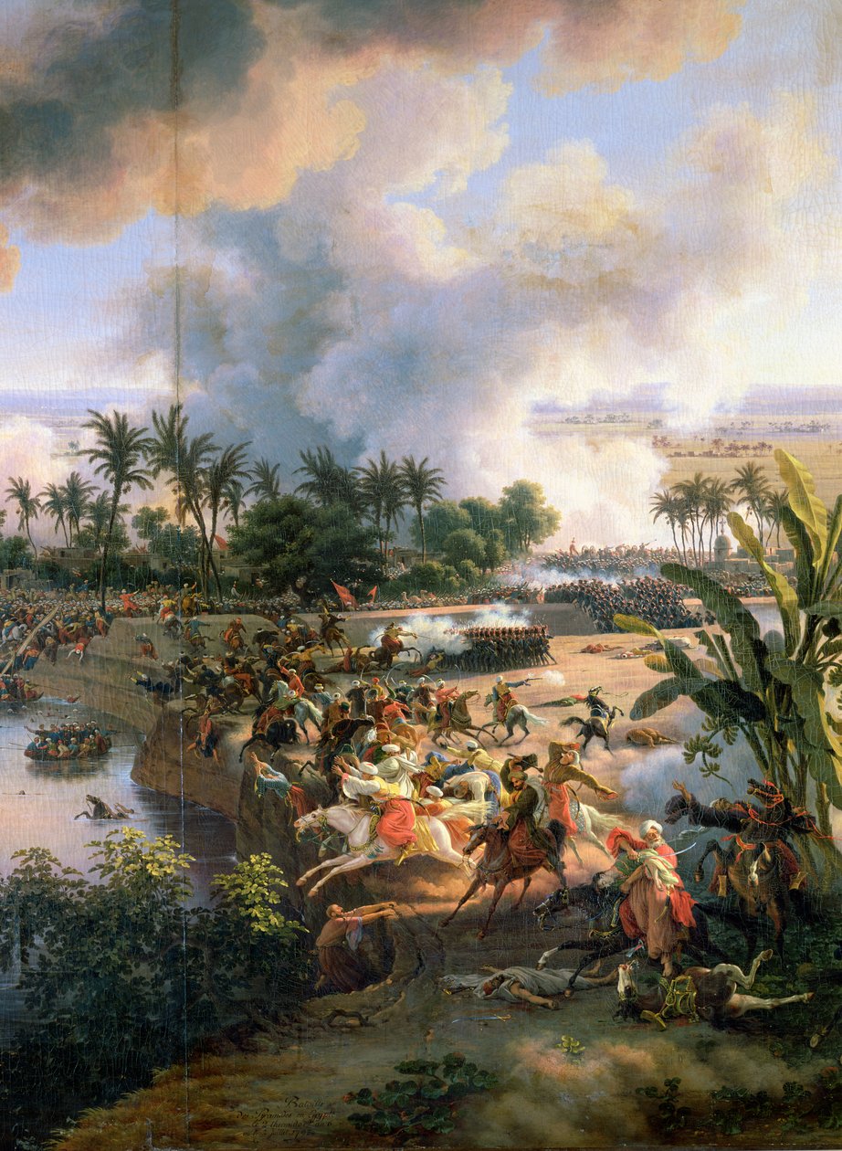 Bitwa pod Piramidami, 21 lipca 1798, fragment Pogromu Kawalerów Mameluków, 1806 autorstwa Louis Lejeune