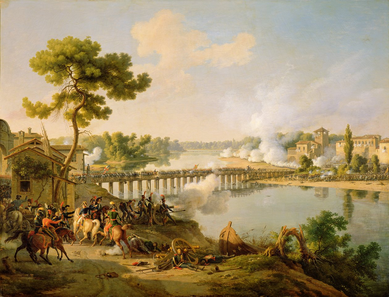 Generał Bonaparte (1769-1821) wydaje rozkazy w bitwie pod Lodi, 10 maja 1796, ok. 1804 autorstwa Louis Lejeune
