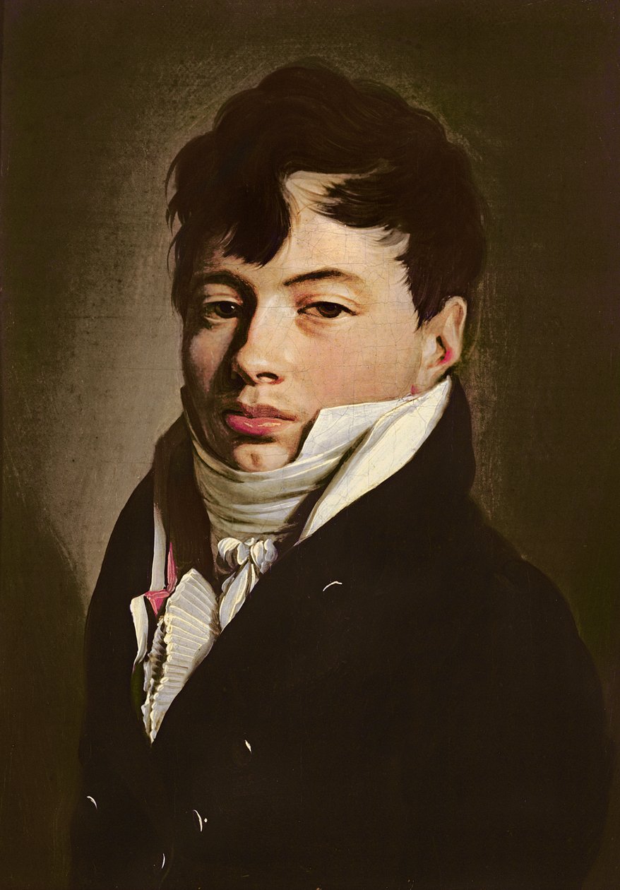 Portret dandysa z białym krawatem, ok. 1815 r. autorstwa Louis Leopold Boilly