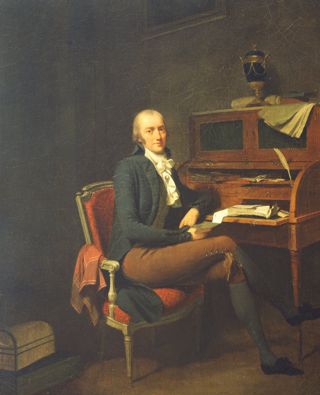 Portret mężczyzny siedzącego przy biurku autorstwa Louis Leopold Boilly