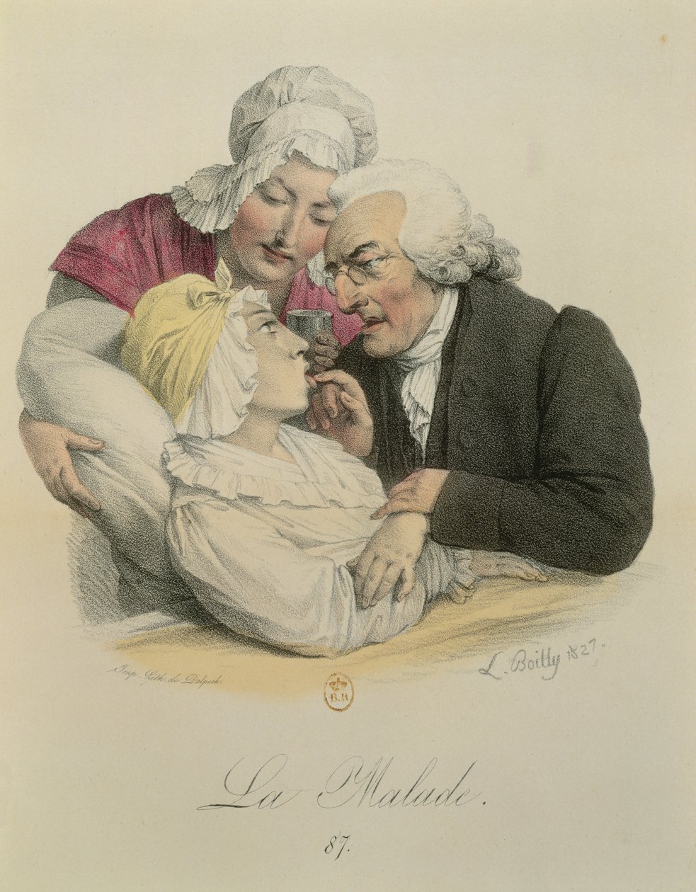 Pacjent, wyryty przez Francois Seraphin Delpech (1778-1825) 1827 autorstwa Louis Leopold Boilly
