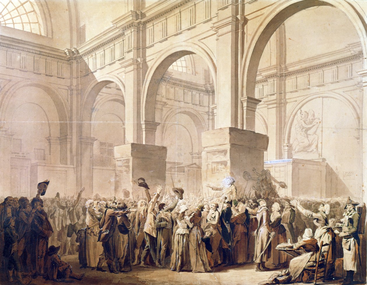 Triumf Marata (24 kwietnia 1793) autorstwa Louis Leopold Boilly