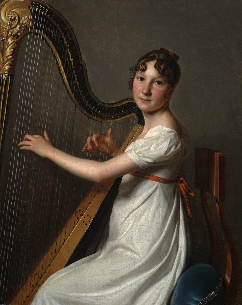 Młody harfista, ok. 1804-1806 autorstwa Louis Leopold Boilly