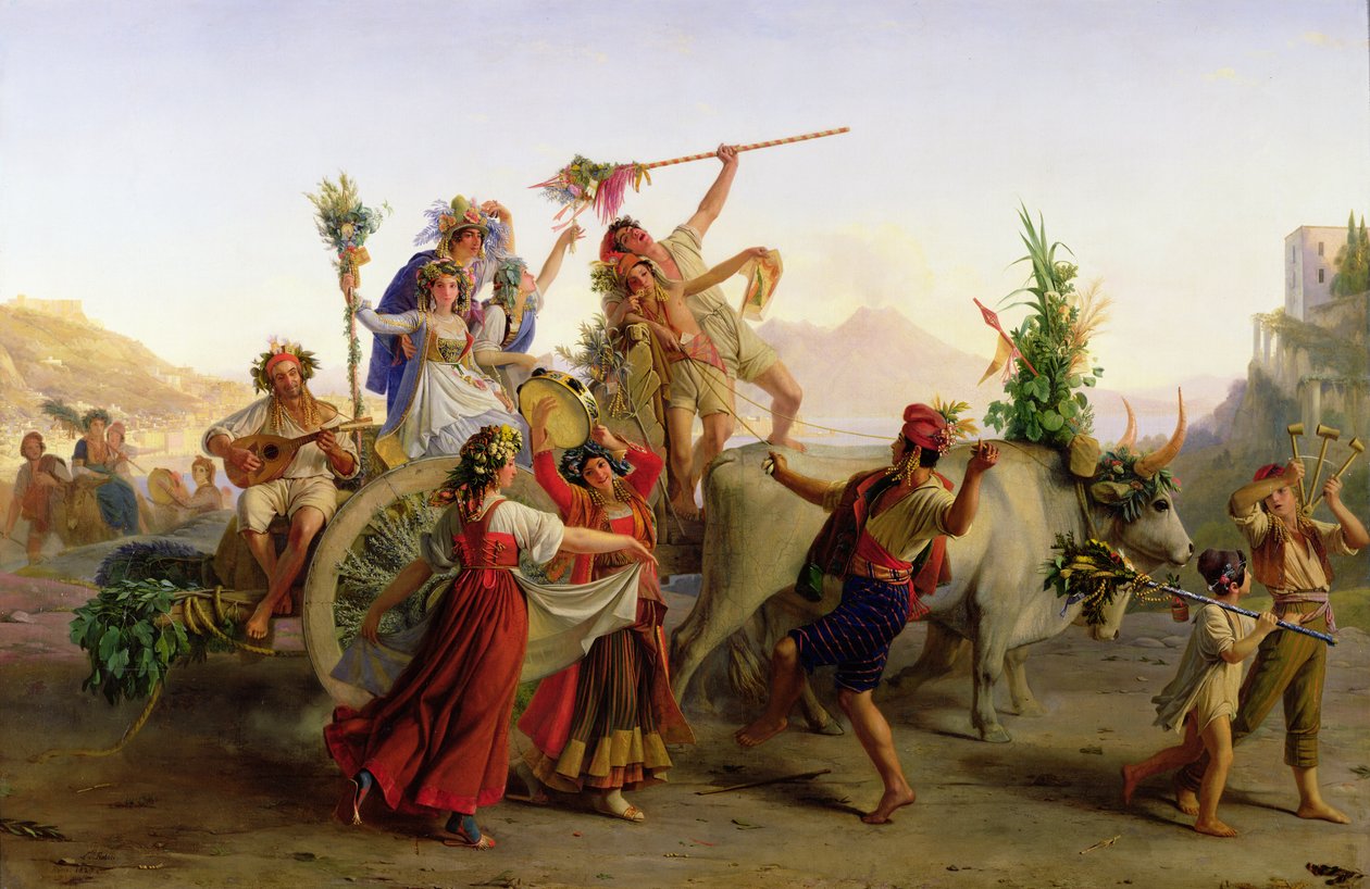 Powrót procesji Madonny Arc, niedaleko Neapolu, 1827 autorstwa Louis Leopold Robert