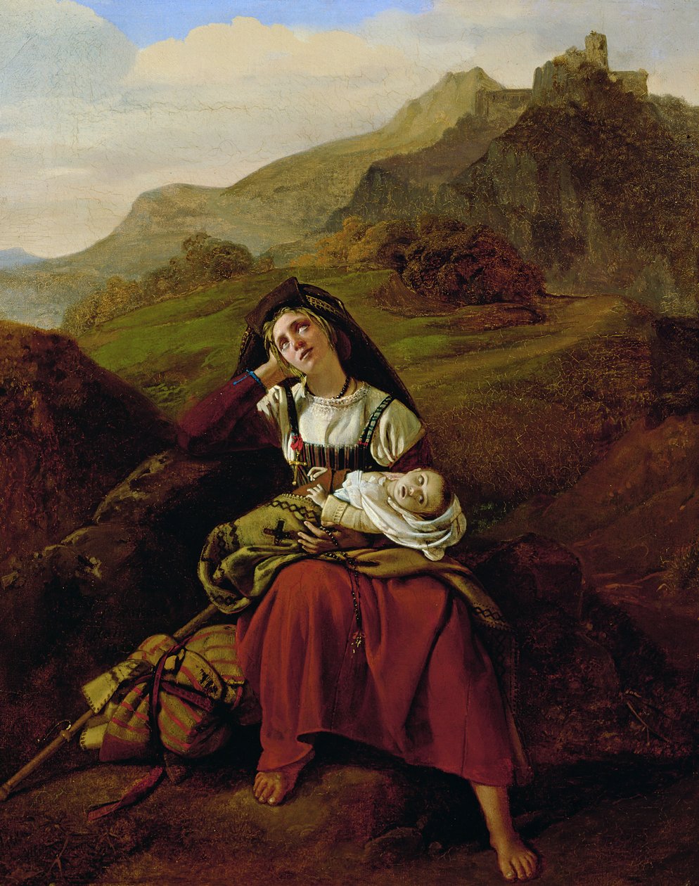 Nieszczęśliwa Matka, 1834 autorstwa Louis Leopold Robert