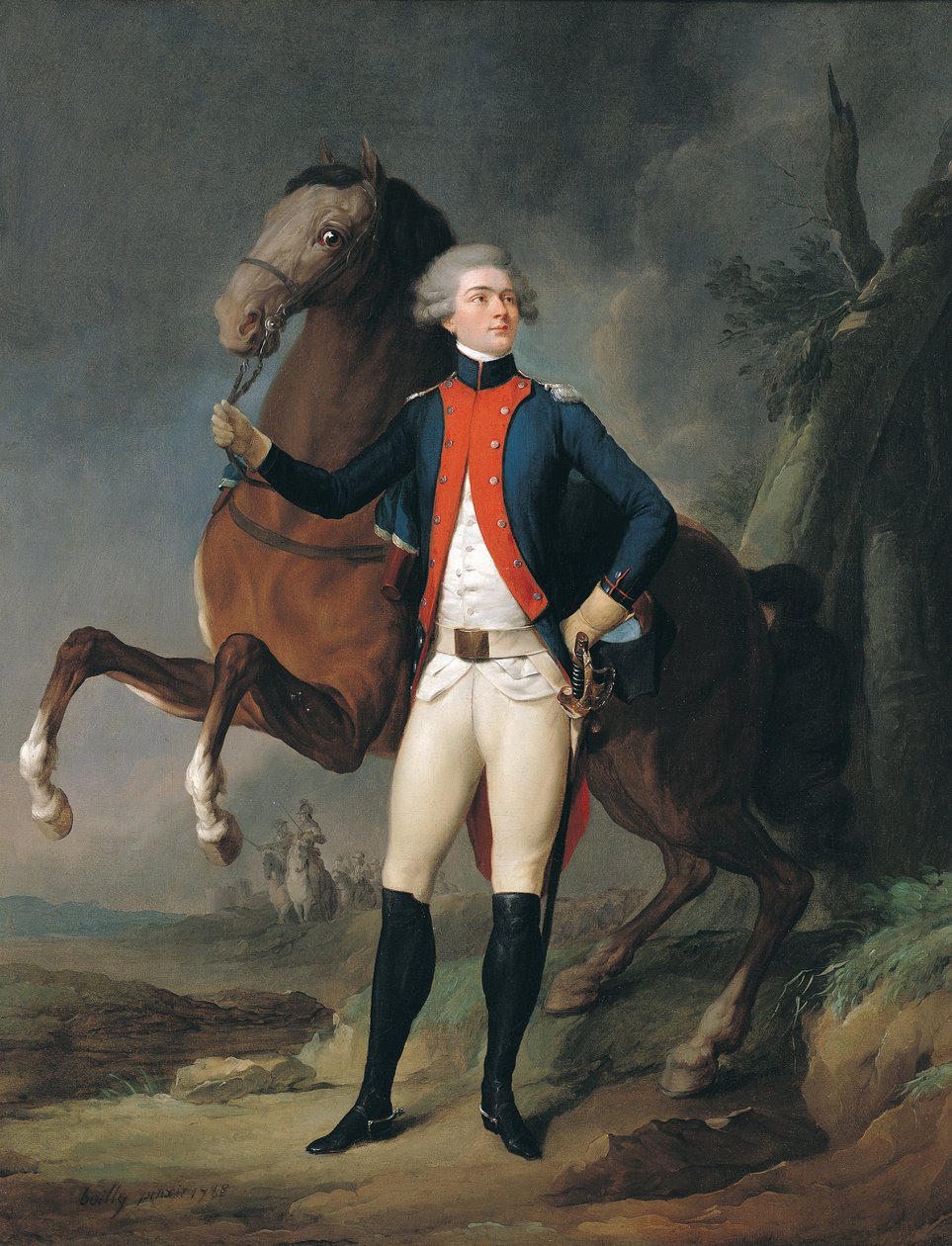 ګیلبرټ موټیر (۱۷۵۷-۱۸۳۴) مارکویس دی لا فایټ، ۱۷۸۸ پالش autorstwa Louis Leopold Boilly