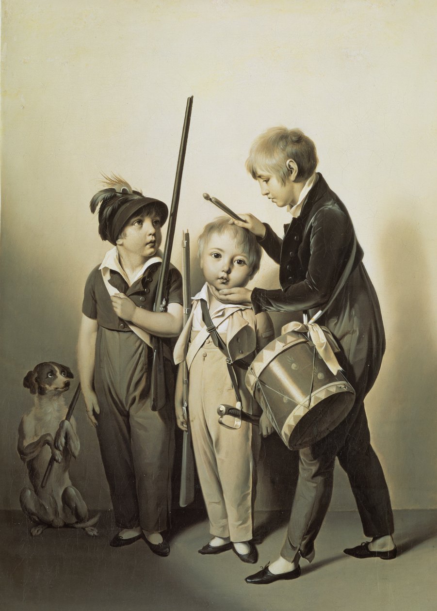 Moi mali żołnierze, 1809 autorstwa Louis Leopold Boilly