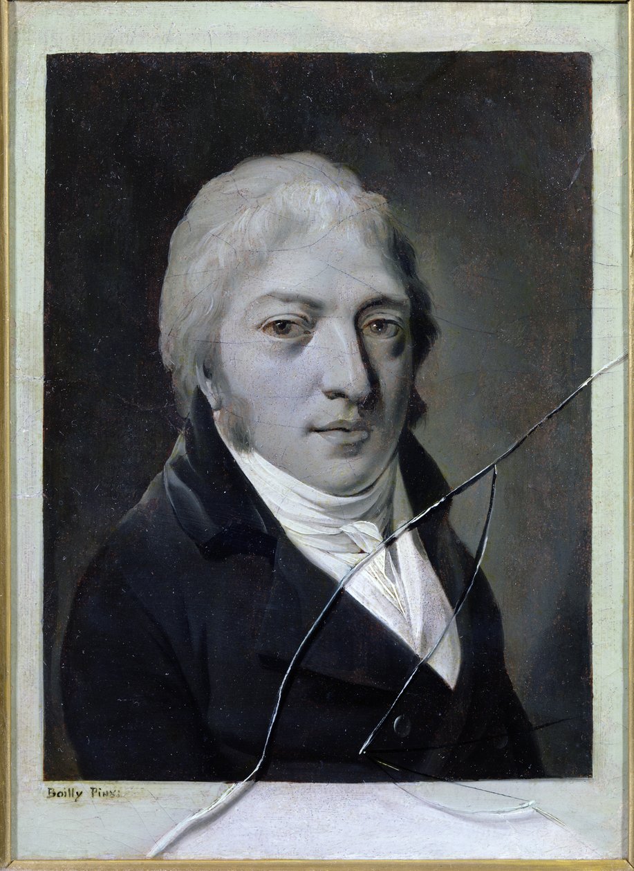 Autoportret z rozbitym szkłem autorstwa Louis Leopold Boilly