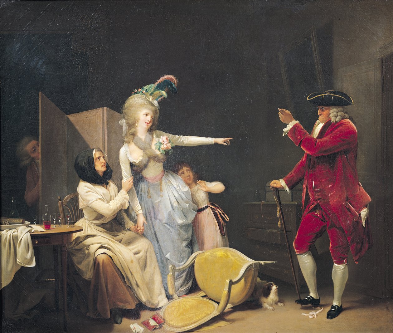 Zazdrosny starzec, 1791 autorstwa Louis Leopold Boilly