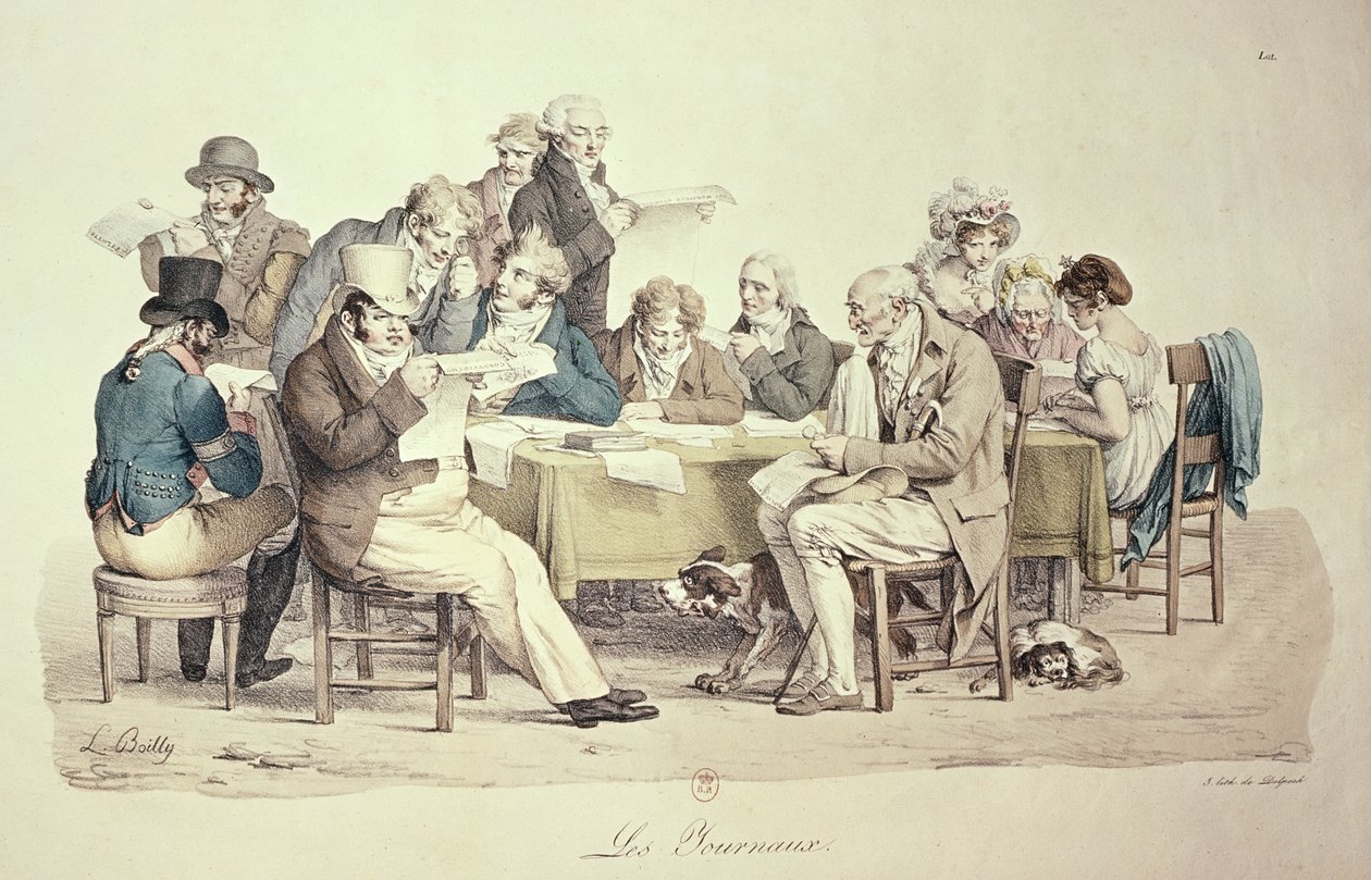 Gazety rytowane przez Francois Serafina Delpecha (1778-1825) autorstwa Louis Leopold Boilly