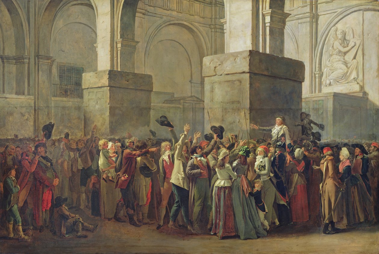 Triumf Marata (1743-93) (olej na papierze oprawiony na płótnie) autorstwa Louis Leopold Boilly