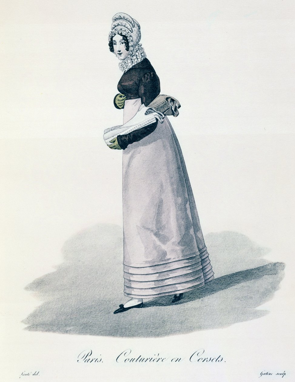 Paryski producent gorsetów, ok.1830 autorstwa Louis Marie Lante