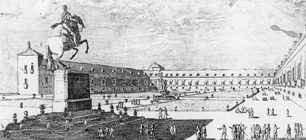 Fasada i wejście do Pałacu Buen Retiro, Madryt autorstwa Louis Meunier