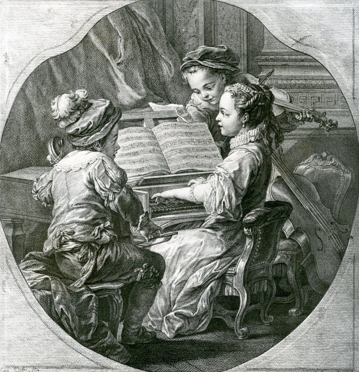 Alegoria muzyki, La Musique, 1756 autorstwa Louis Michel van Loo
