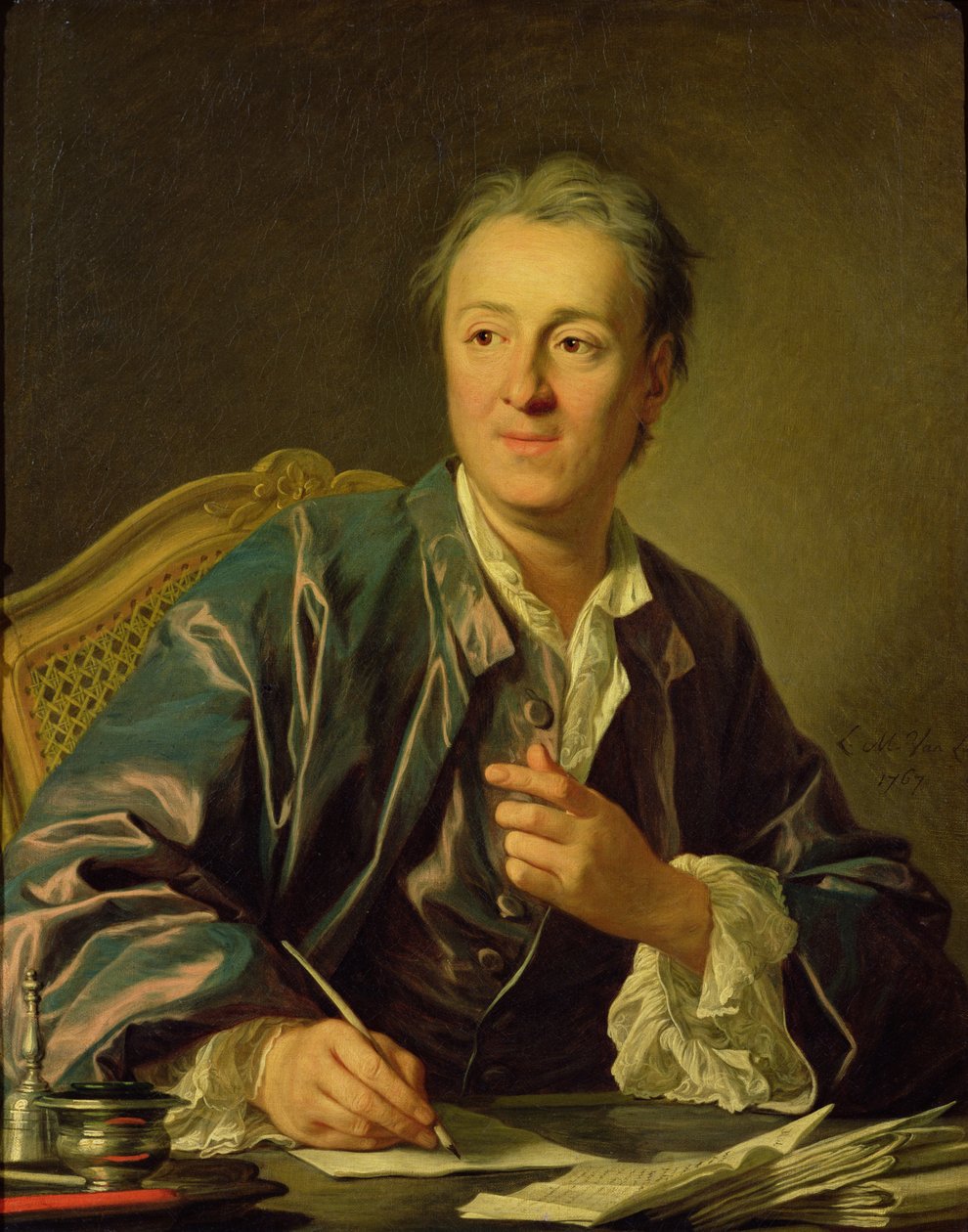 د Denis Diderot انځور (1713-84) 1767 پالش autorstwa Louis Michel van Loo