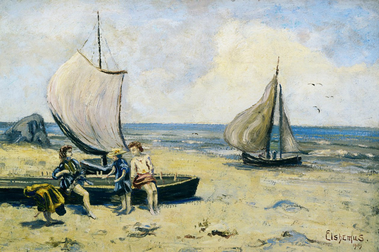 Dzieci na plaży autorstwa Louis Michel Eilshemius