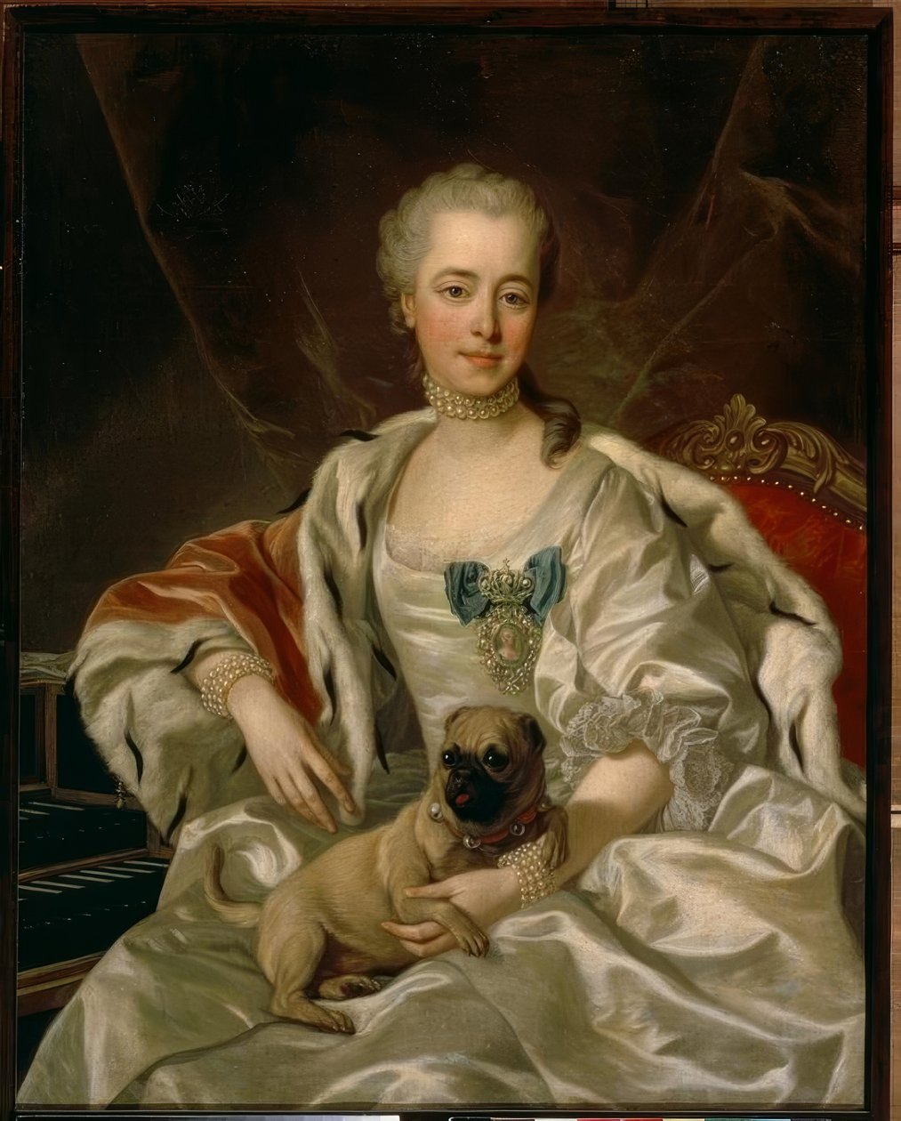 Portret księżnej E.D. Golicyna autorstwa Louis Michel van Loo