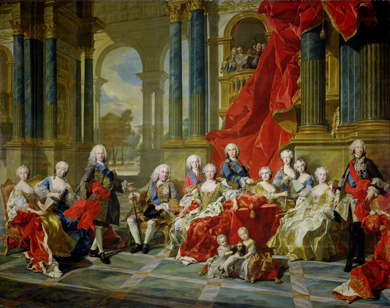 Rodzina Filipa V, 1743 autorstwa Louis Michel van Loo