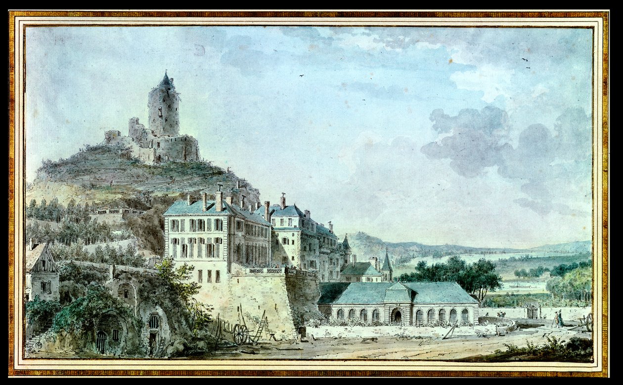 Zamek La Roche-Guyon autorstwa Louis Nicolas de Lespinasse