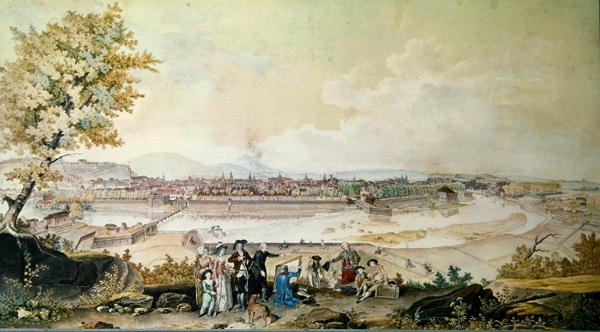 Wizyta Ludwika Filipa Józefa (1747-93) księcia Orleanu w Besancon w 1780 r. (wc na papierze) autorstwa Louis Nicolas de Lespinasse