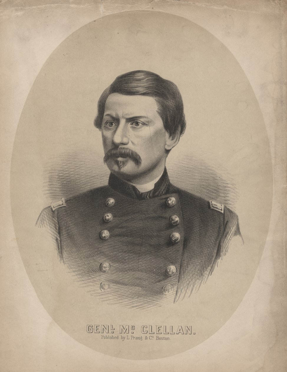 Generał McClellan, 1862 autorstwa Louis Prang