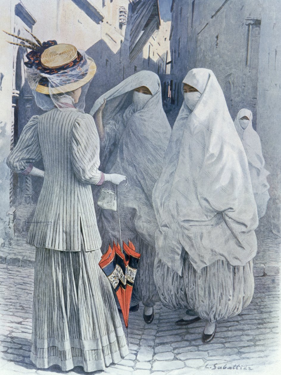 Europejka w Algierii, 1910 autorstwa Louis Remy Sabattier
