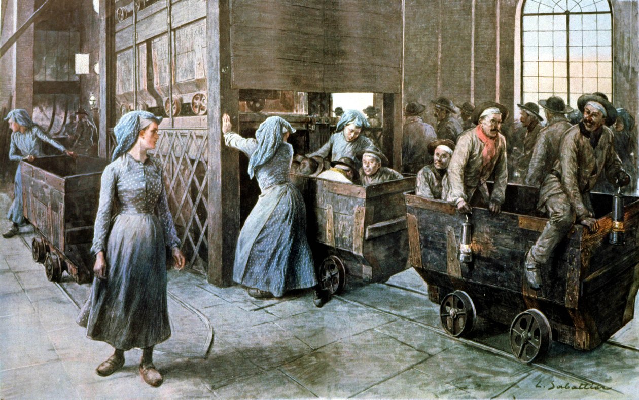 Górnicy, ok.1900 autorstwa Louis Remy Sabattier