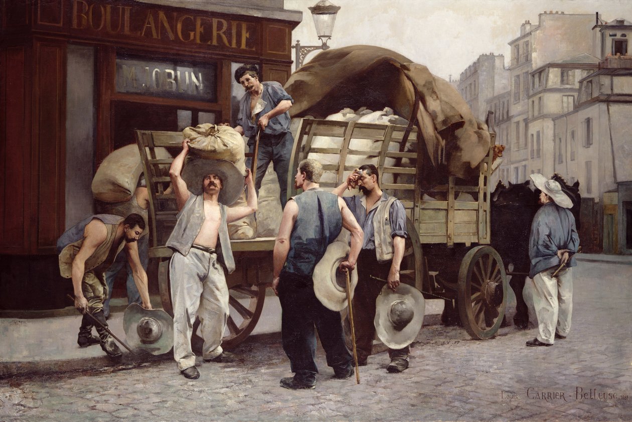 Dostarczanie mąki, 1885 autorstwa Louis Robert Carrier Belleuse