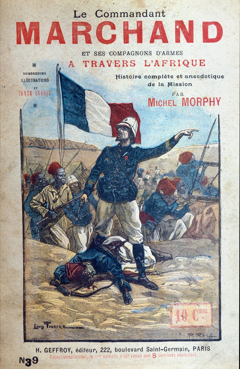 Okładka historii misji Marchand w Afryce autorstwa Michela Morphy autorstwa Louis Tinayre