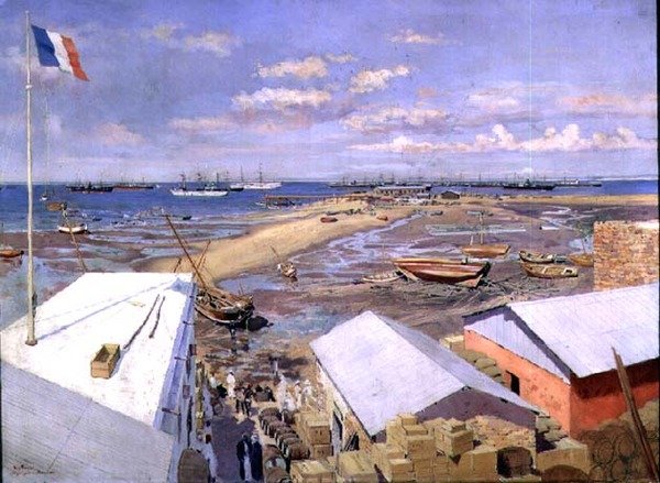 Lądowanie w Majunga, 15 maja 1895 r. autorstwa Louis Tinayre