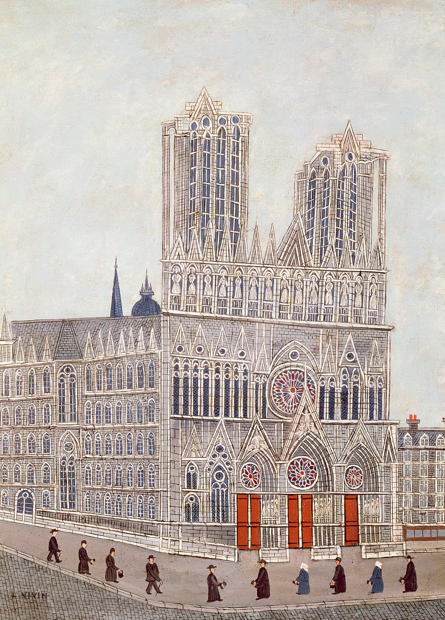 Katedra w Reims, ok. 1923 autorstwa Louis Vivin