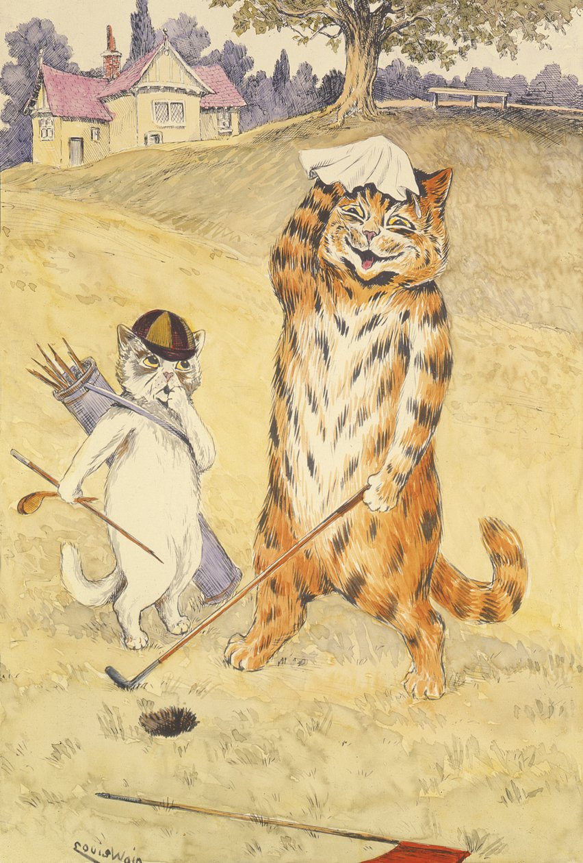 Holed in One, c.1905 autorstwa Louis Wain