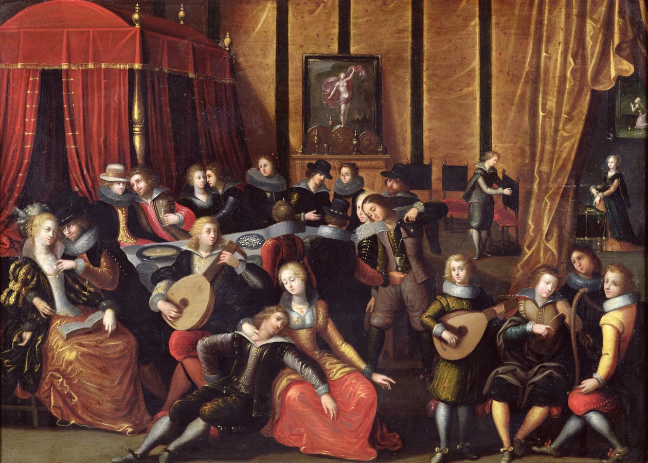 Koncert hiszpański lub The Gallant Rest autorstwa Louis de Caullery