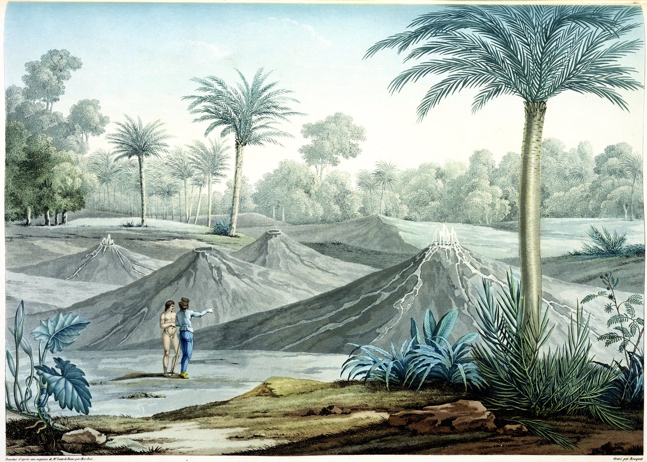 Wulkany w regionie Turbaco, z „Vues des Cordillieres et Monumens des Peuples Indigenes de l