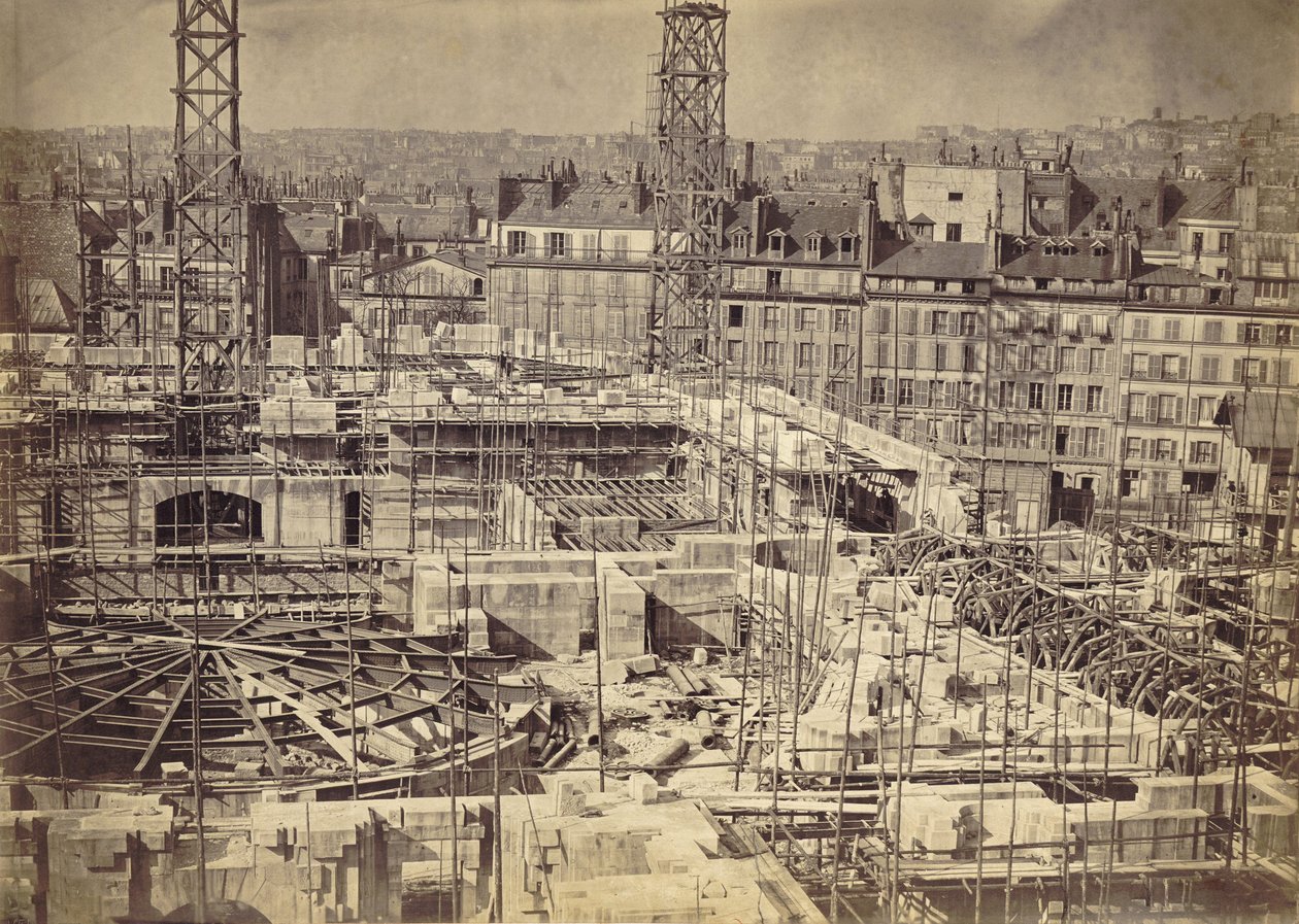 Budynek Opery Paryskiej (Palais Garnier) 25 marca autorstwa Louis Emile Durandelle