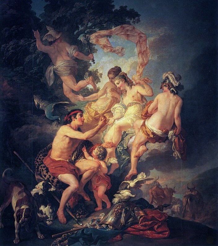 Wyrok Paryża autorstwa Louis Jean François Lagrenée