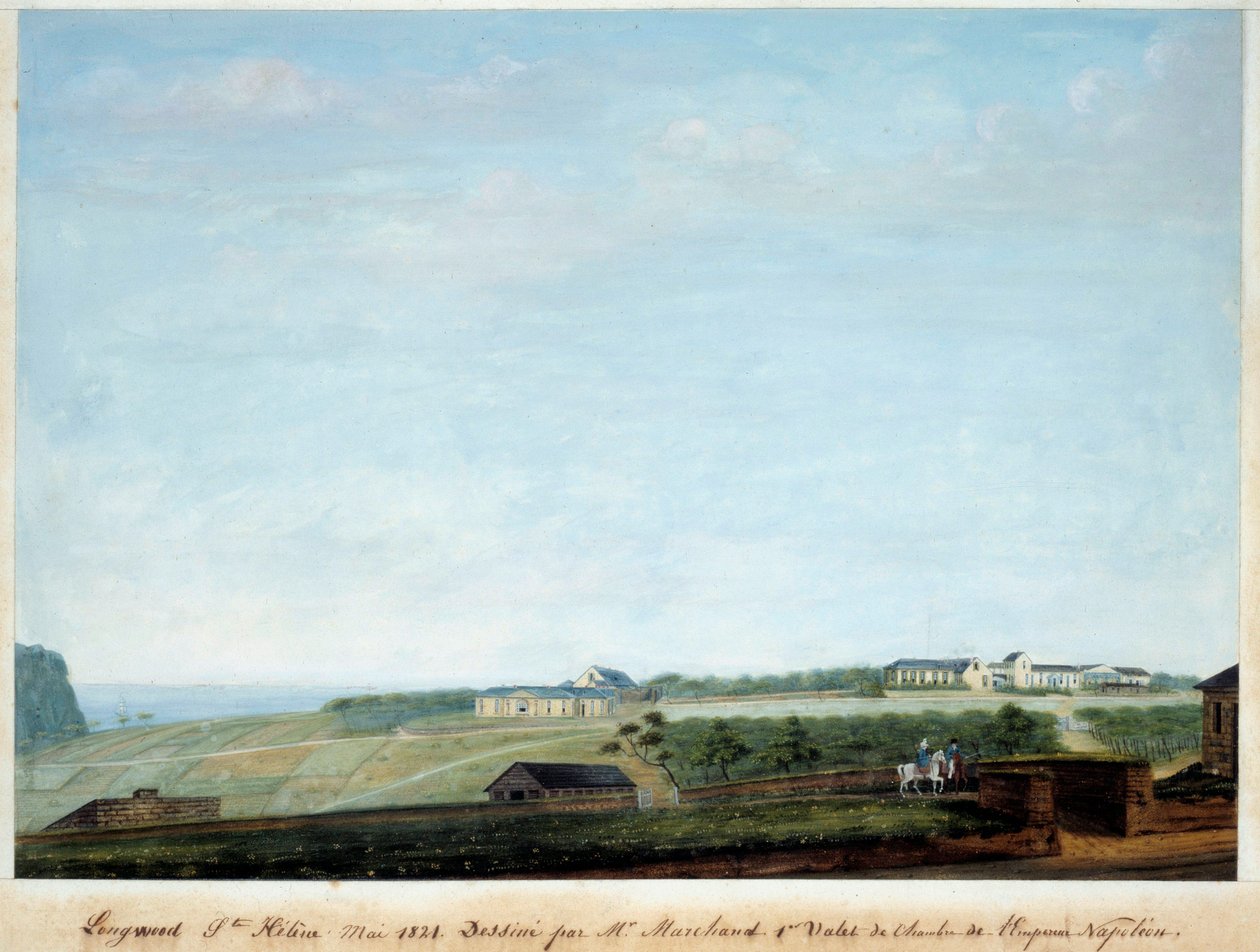 Widok Longwood na wyspie Sainte Helene, maj 1821 autorstwa Louis Joseph Marchand
