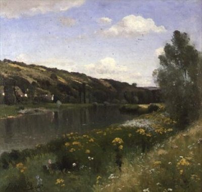 Krajobraz rzeczny autorstwa Louis Alexandre Bouche