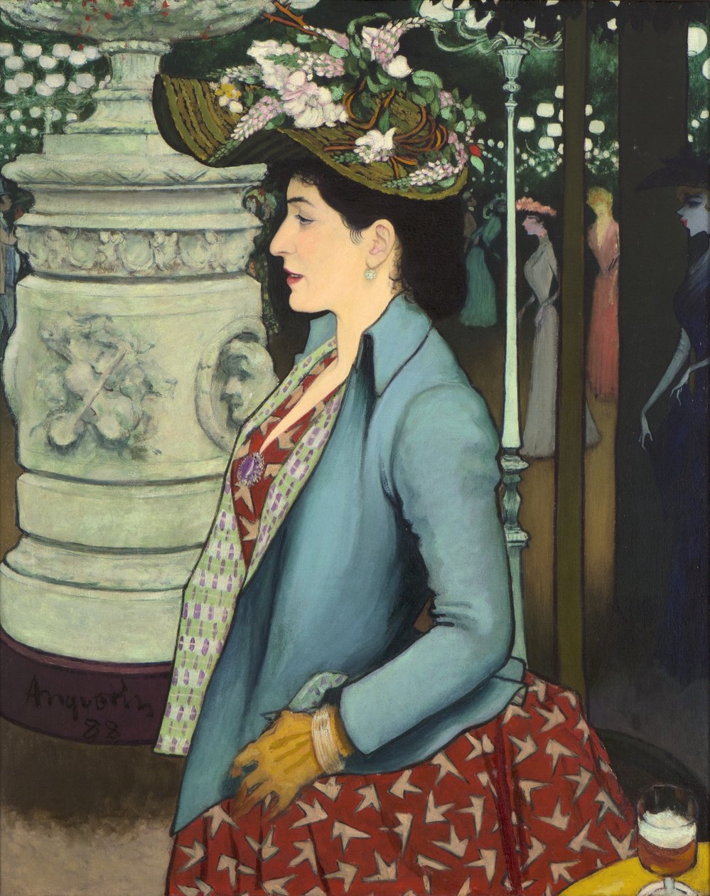 Elegancka kobieta w Élysée Montmartre autorstwa Louis Anquetin