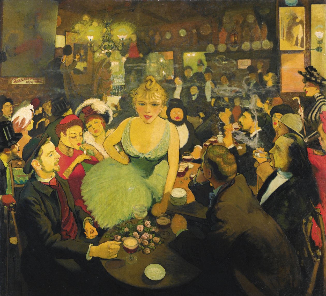 W klubie Aristide Bruants Montmartre Le Mirliton, 1886-1887 autorstwa Louis Anquetin
