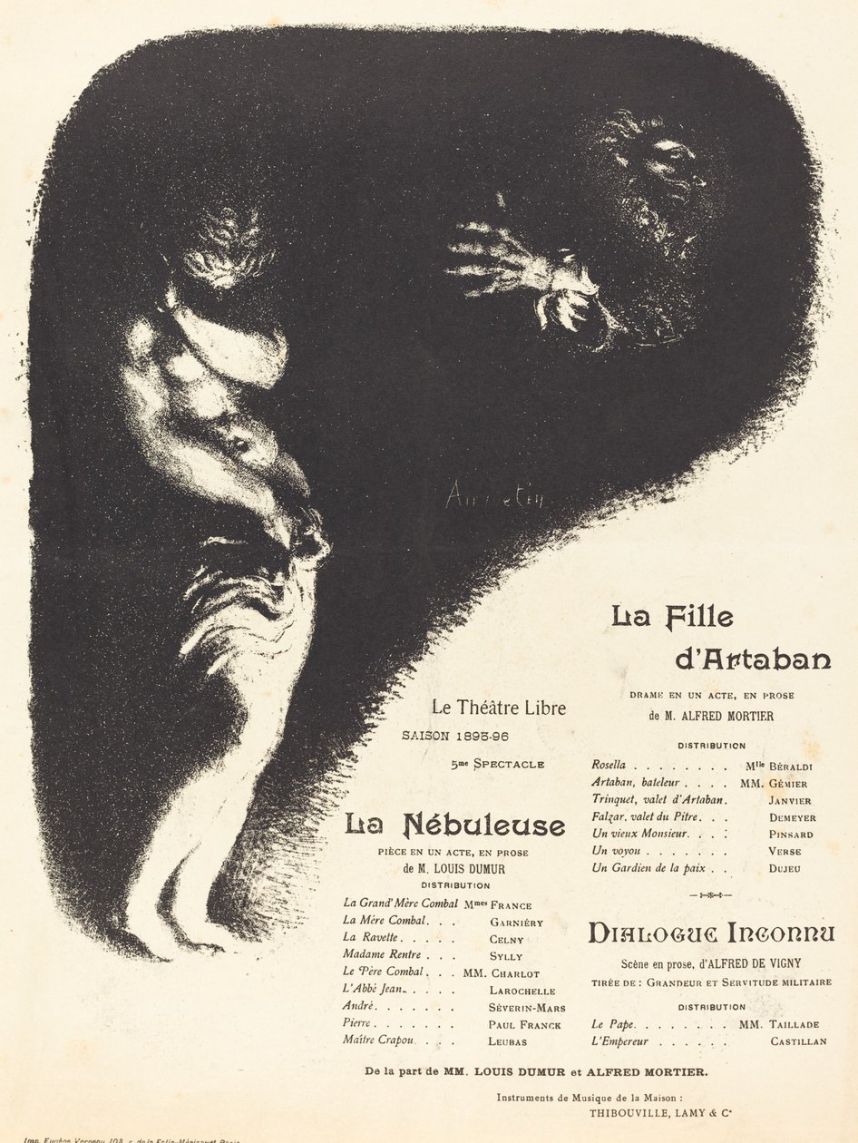 Córka Artabana, Mgławica, Nieznany dialog, 1896. autorstwa Louis Anquetin