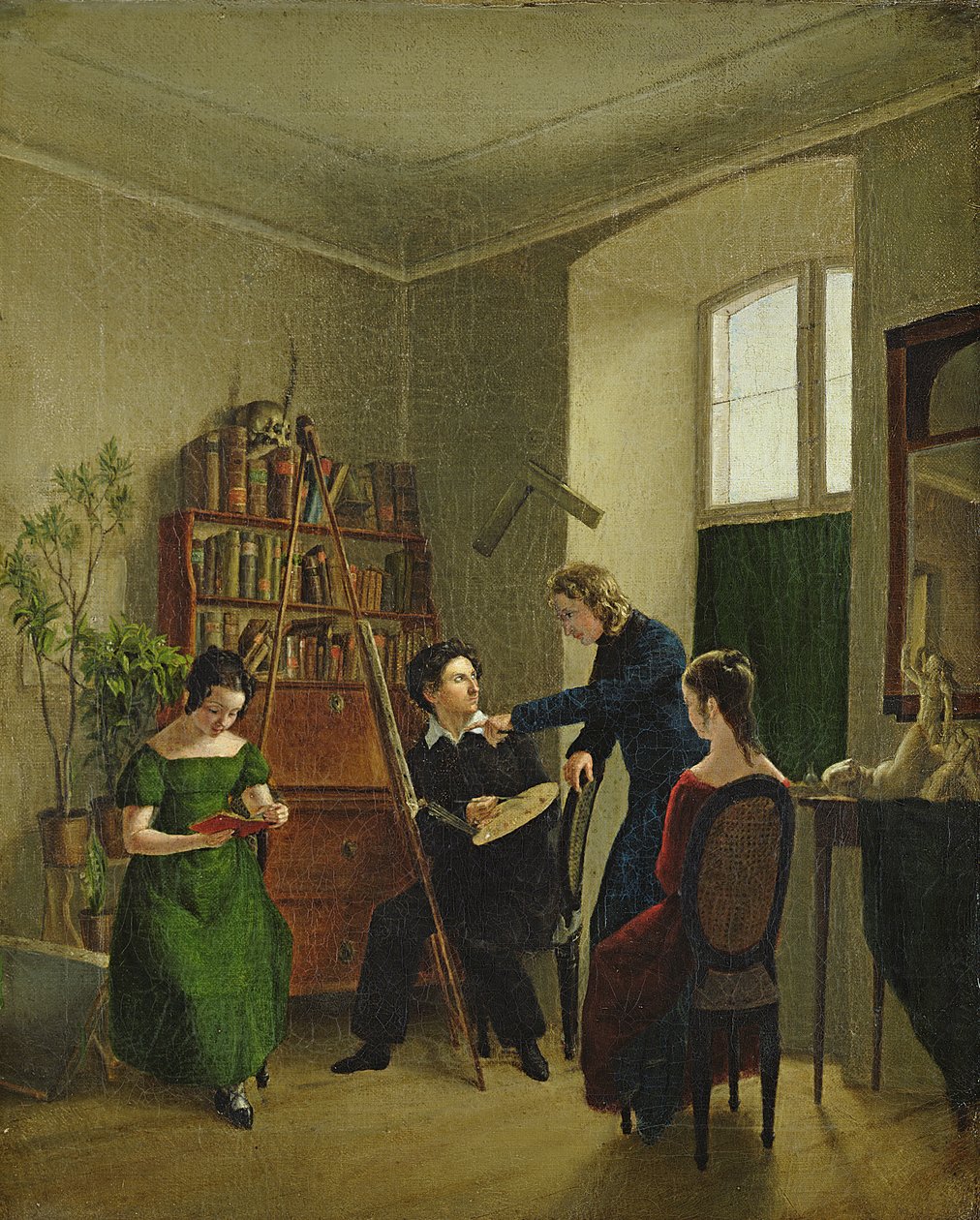 Artysta w swojej pracowni, 1828 autorstwa Louis Asher