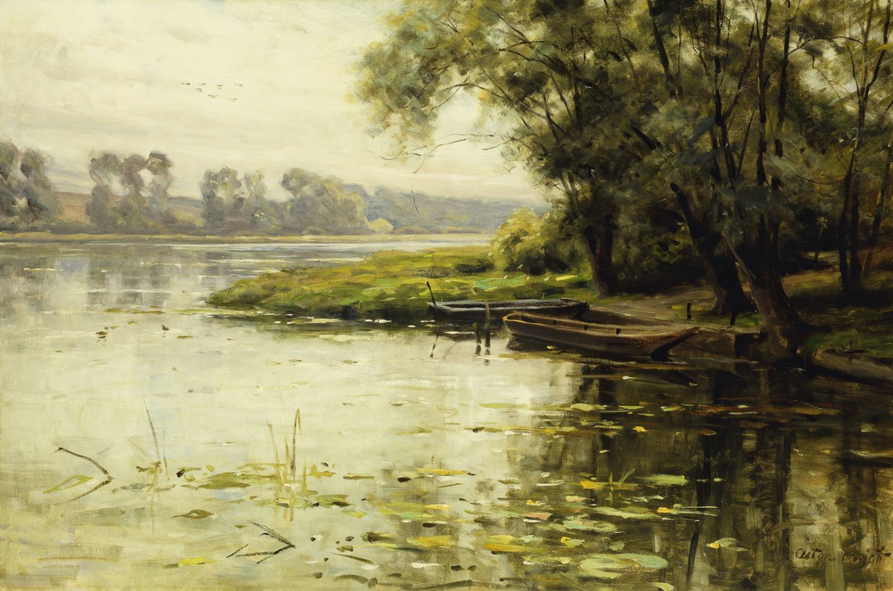 Łąka nad brzegiem rzeki; La Prairie au bord de Fleuve autorstwa Louis Aston Knight