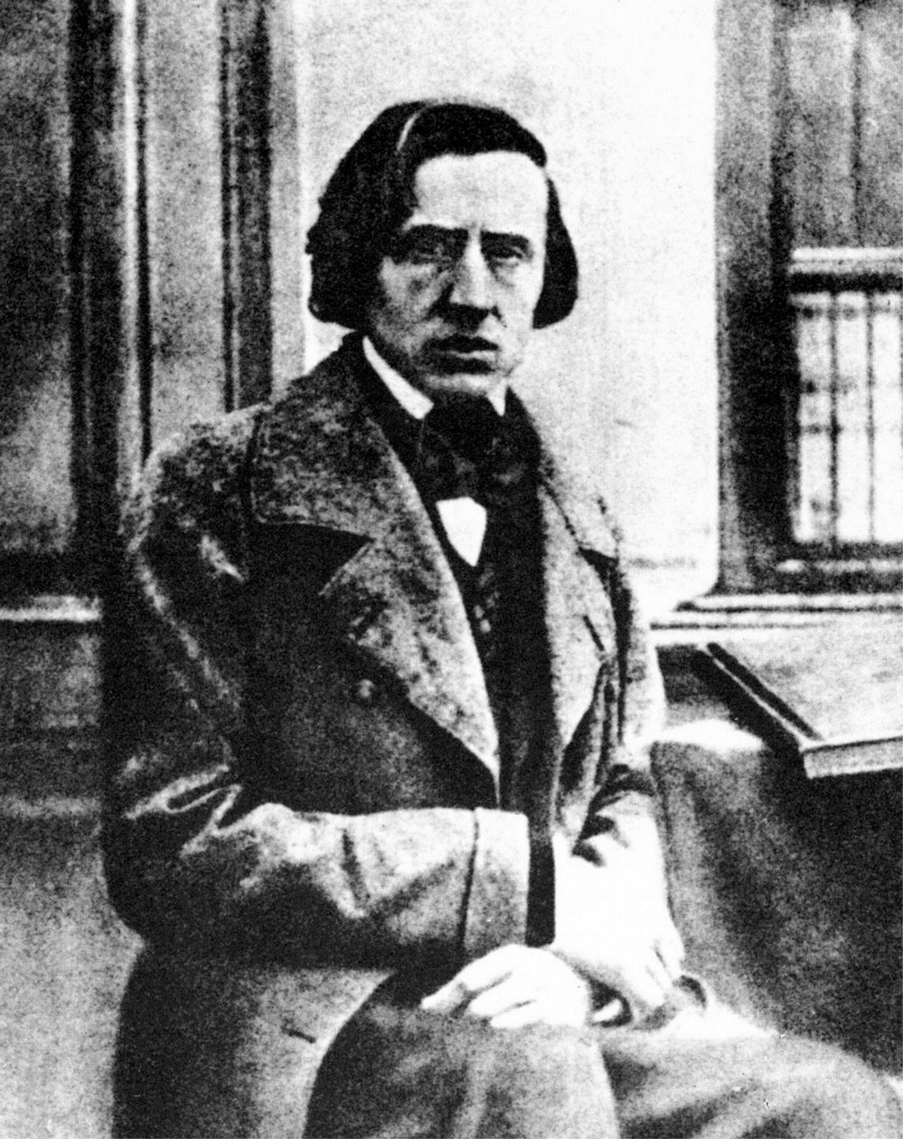 Fryderyk Chopin, polski pianista i kompozytor, 1849 autorstwa Louis Auguste Bisson